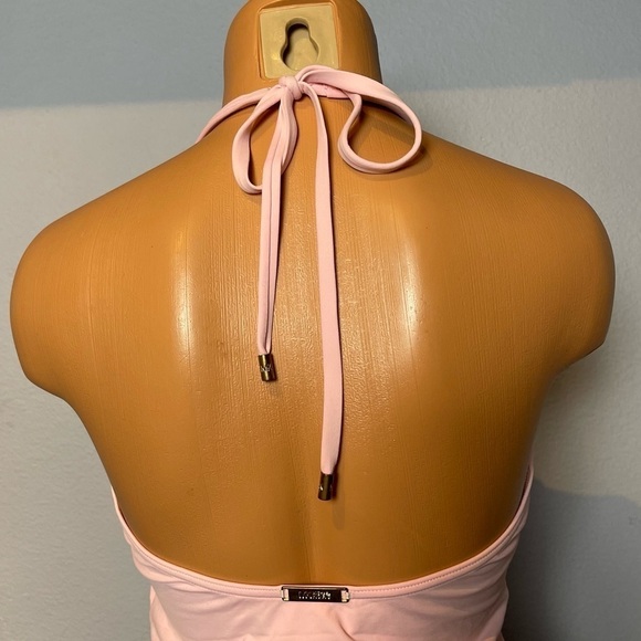 Nwt Michael Kors Deep V-Neck Pink Halter One Piece Swimsuit (SW15) - Picture 6 of 9